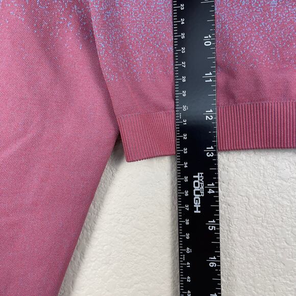 Gymshark Adapt Ombre Seamless Crop Top Pink Blue Size Medium Active Sportswear - Picture 6 of 8